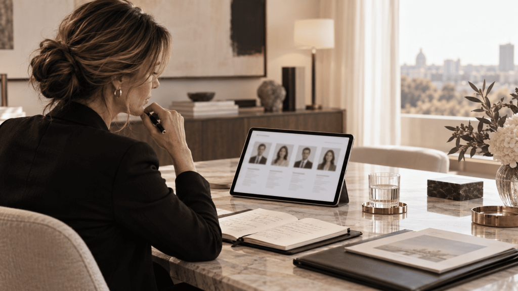 Shortlist de candidaturas directivas en un proceso de headhunting boutique y confidencial